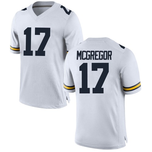 Braiden McGregor Michigan Wolverines Men's NCAA #17 White Game Brand Jordan College Stitched Football Jersey MDR7654PT